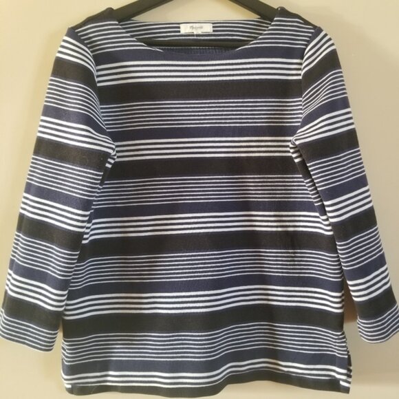 Madewell Gallerist Ponte striped top - Picture 2 of 7